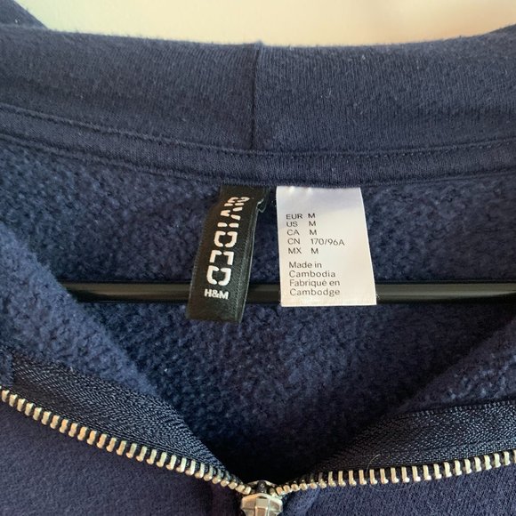 H&M Navy Quarter-Zip Sweatshirt - Picture 3 of 3